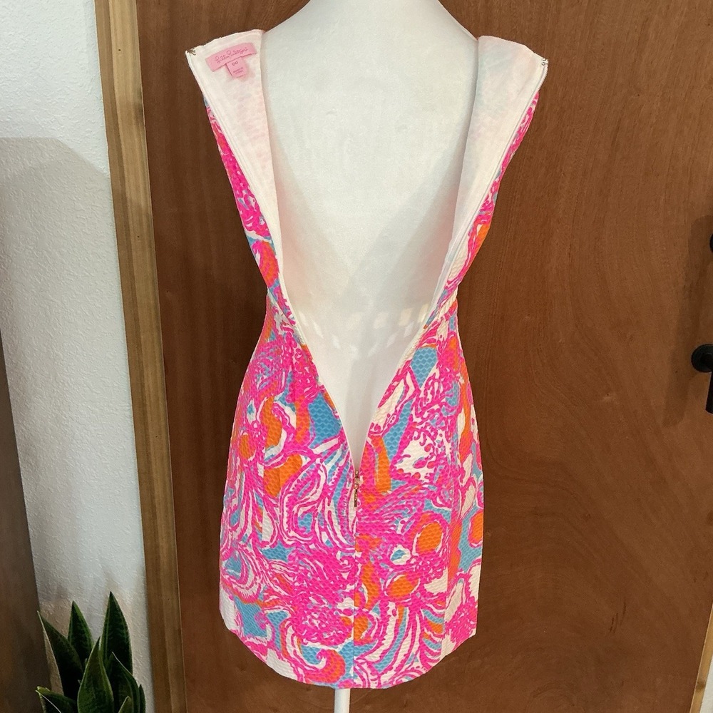 Lilly Pulitzer Iggy Dress Shorely Cut Out Detail Size 00 Resort Cruise Beach - Picture 4 of 14